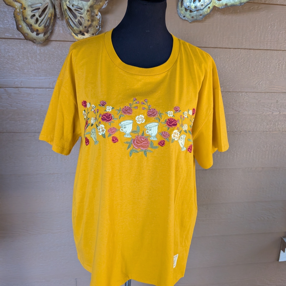 Disney Mustard Floral Kids Tee